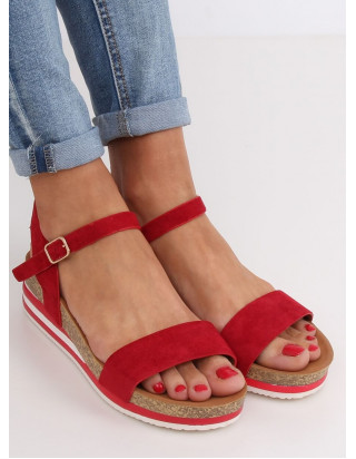 Nízke červené sandále