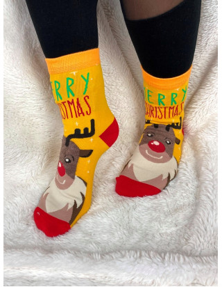 Skvelé vianočné ponožky jelenček 