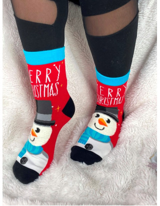 Skvelé vianočné ponožky Snehuliak 