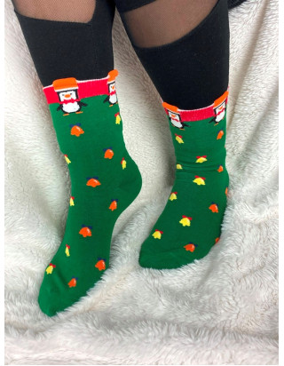 Skvelé vianočné ponožky zelené