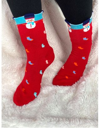 Vianočné ponožky snehuliačik